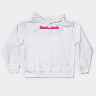 Amsterdam skyline pink Kids Hoodie